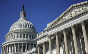 The U.S. Capitol dome and U.S. Senate in Washington